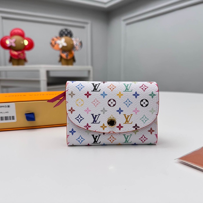 LOUIS VUITTON M13399 ロザリーゼロ財布 村上隆コラボ ホワイトマルチ サイズ:11x8x2.5cm LOUIS VUITTON M13399 ロザリーゼロ財布 村上隆コラボ ホワイトマルチ サイズ:11x8x2.5cm