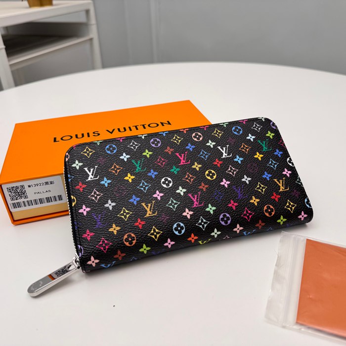 LOUIS VUITTON M13922 長財布 村上隆コラボ ブラックマルチ サイズ:19x10cm