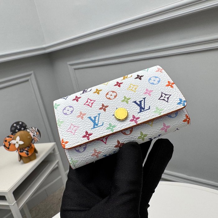 LOUIS VUITTON M14092 キーケース 村上隆コラボ ホワイトマルチ サイズ:12x7cm