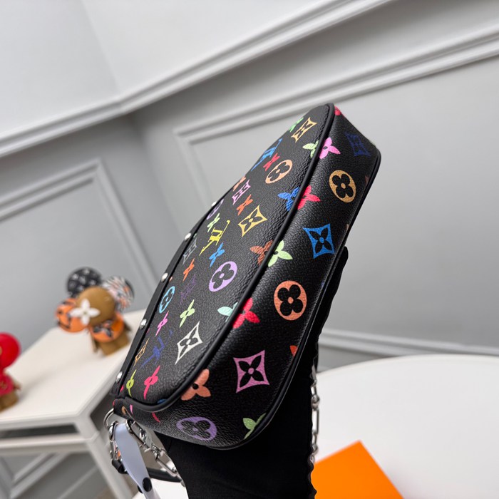 LOUIS VUITTON M13404 ポシェット アクセサリー 村上隆コラボ ブラックマルチ サイズ:22x13cm
