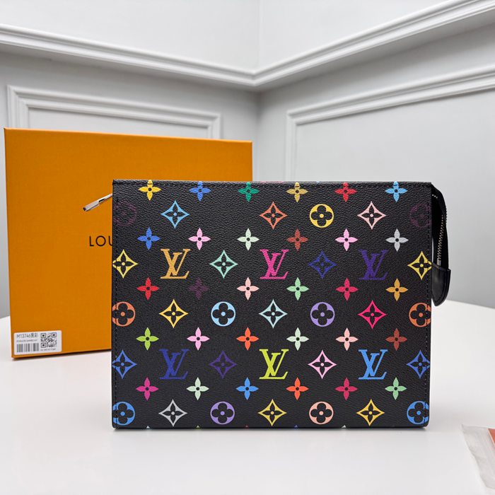 LOUIS VUITTON M13746 コスメボックス 村上隆コラボ ブラックマルチ サイズ:25x20x5.5cm
