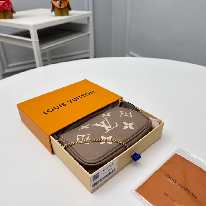 LOUIS VUITTON M80732 ミニポシェット アクセサリー モノグラムアンプラント ベージュ サイズ:15.5x10.5cm