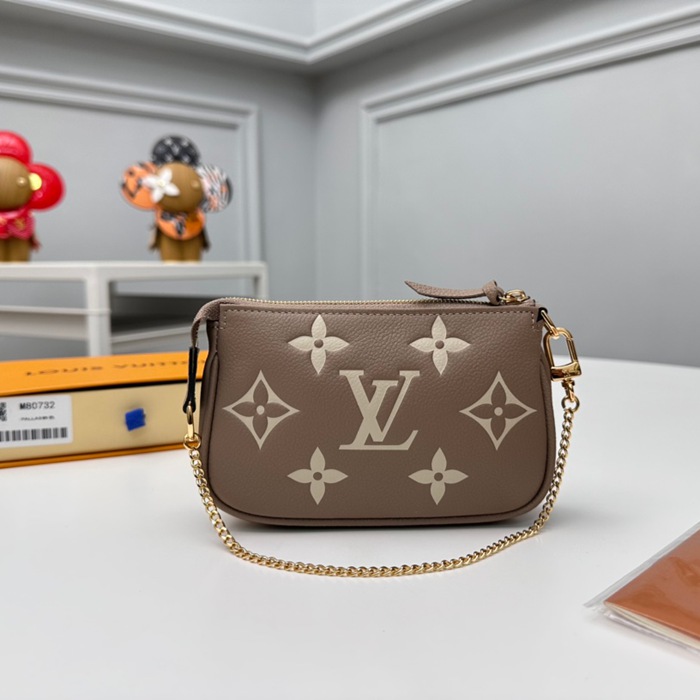 LOUIS VUITTON M80732 ミニポシェット アクセサリー モノグラムアンプラント ベージュ サイズ:15.5x10.5cm