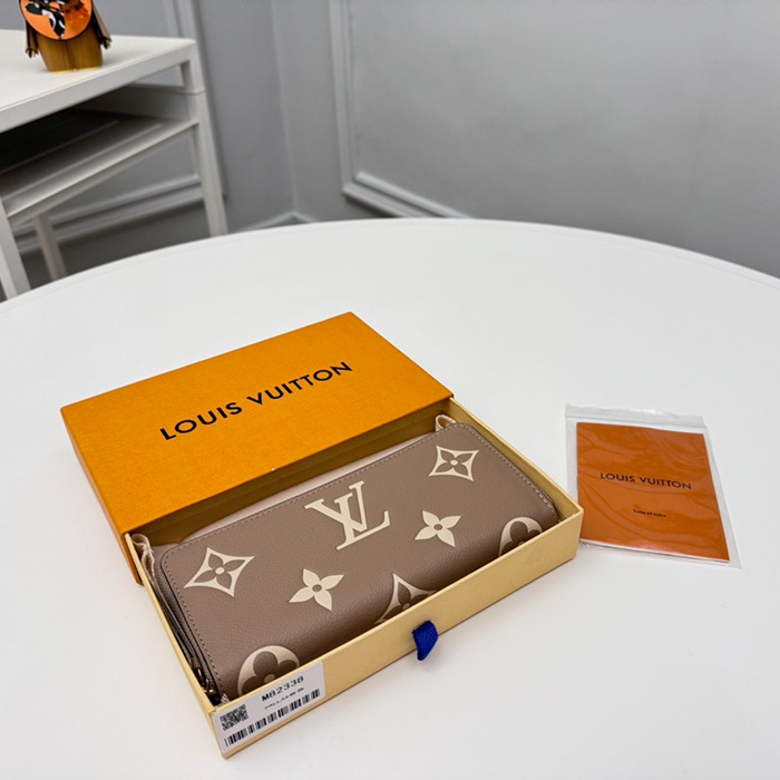 LOUIS VUITTON M82338 クレマンス長財布 モノグラムアンプラント ベージュ サイズ:20x9cm
