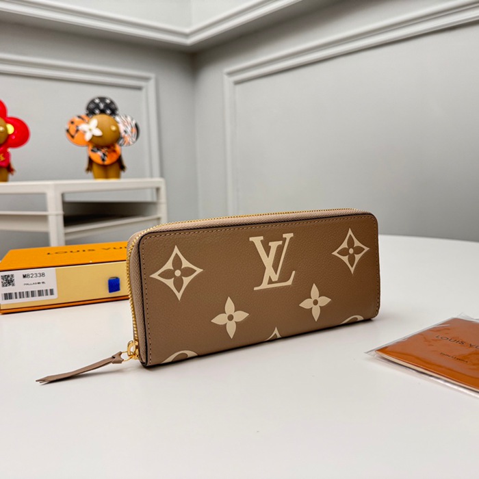LOUIS VUITTON M82338 クレマンス長財布 モノグラムアンプラント ベージュ サイズ:20x9cm