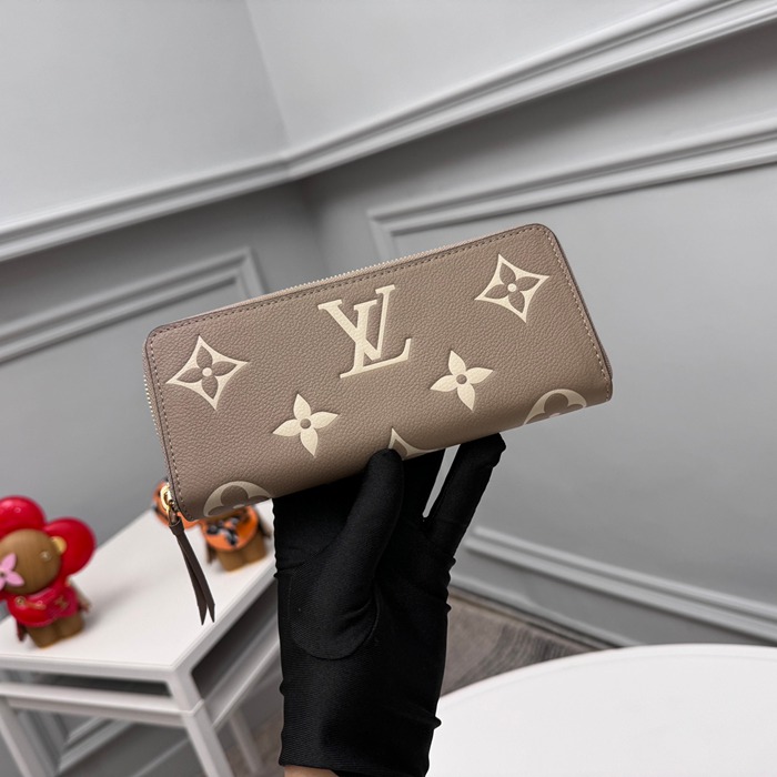 LOUIS VUITTON M82338 クレマンス長財布 モノグラムアンプラント ベージュ サイズ:20x9cm