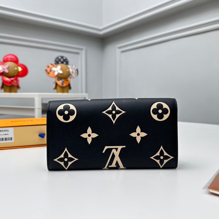 LOUIS VUITTON M80496 サラ長財布 モノグラムアンプラント ブラック サイズ:19x10.5cm