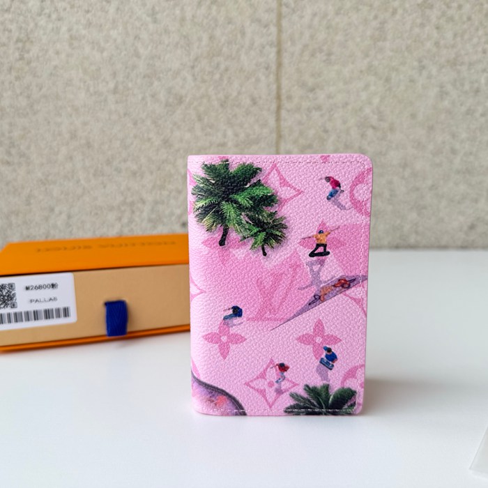 LOUIS VUITTON M26800 ポケットオーガナイザー モノグラム スケボー ピンク サイズ:5x11.1cm