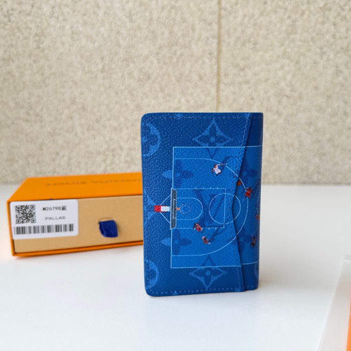 LOUIS VUITTON M26798 ポケットオーガナイザー モノグラム バスケ選手 ブルー サイズ:5x11.1cm