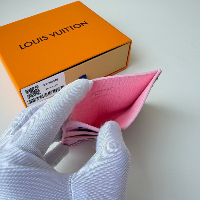 LOUIS VUITTON M26803 カードケース モノグラム スポーツシーン ピンク サイズ:11x7x1.5cm