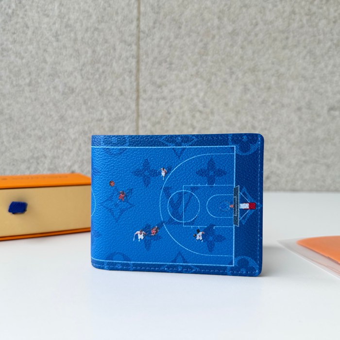 LOUIS VUITTON M26801 スレンダー財布 モノグラム スポーツシーン ブルー サイズ:11x8.5cm