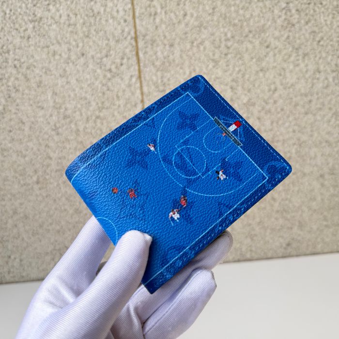 LOUIS VUITTON M26801 スレンダー財布 モノグラム スポーツシーン ブルー サイズ:11x8.5cm