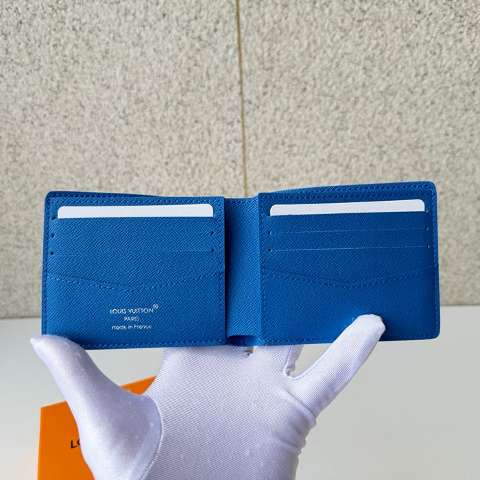 LOUIS VUITTON M26801 スレンダー財布 モノグラム スポーツシーン ブルー サイズ:11x8.5cm