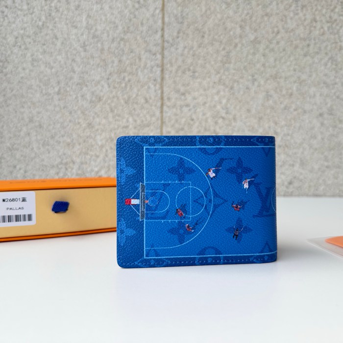 LOUIS VUITTON M26801 スレンダー財布 モノグラム スポーツシーン ブルー サイズ:11x8.5cm