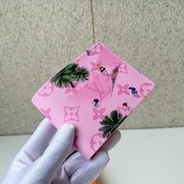 LOUIS VUITTON M26802 スレンダー財布 モノグラム スポーツシーン ピンク サイズ:11x8.5cm