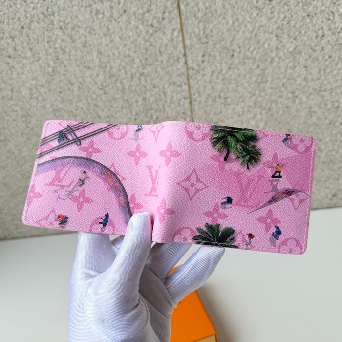 LOUIS VUITTON M26802 スレンダー財布 モノグラム スポーツシーン ピンク サイズ:11x8.5cm