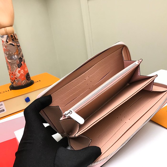 LOUIS VUITTON M61868 ジッピー長財布 マヒナ ピンク サイズ:19.5x10.5x2.5cm