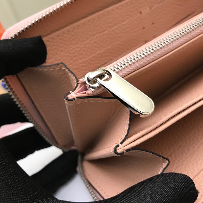 LOUIS VUITTON M61868 ジッピー長財布 マヒナ ピンク サイズ:19.5x10.5x2.5cm