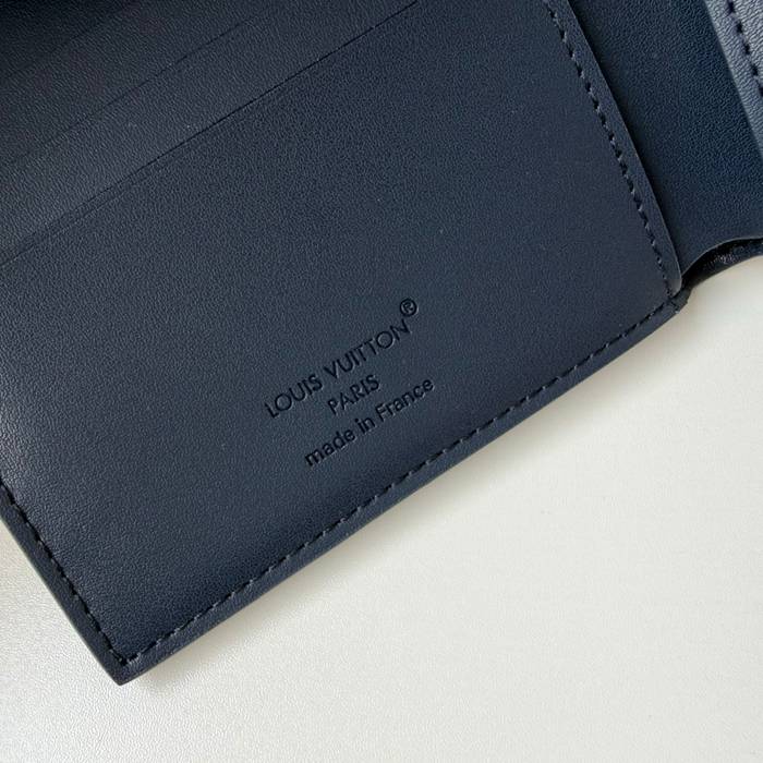 LOUIS VUITTON M25944 マルコ財布 LVエアログラム ブルー サイズ:5x10.5cm