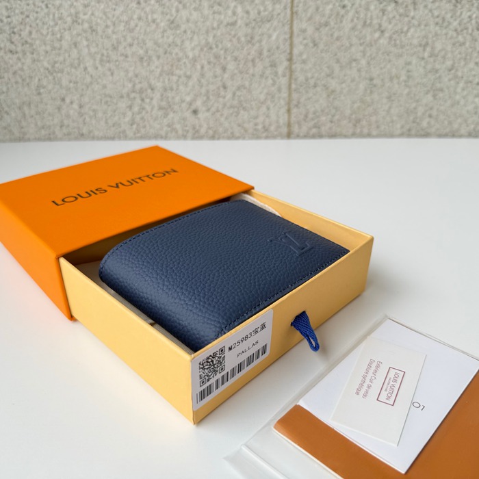 LOUIS VUITTON M25983 マルチプル短財布 LVエアログラム ブルー サイズ:5x9x1.5cm