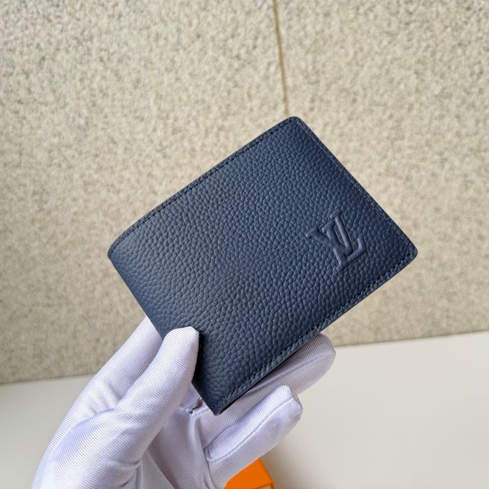 LOUIS VUITTON M25983 マルチプル短財布 LVエアログラム ブルー サイズ:5x9x1.5cm