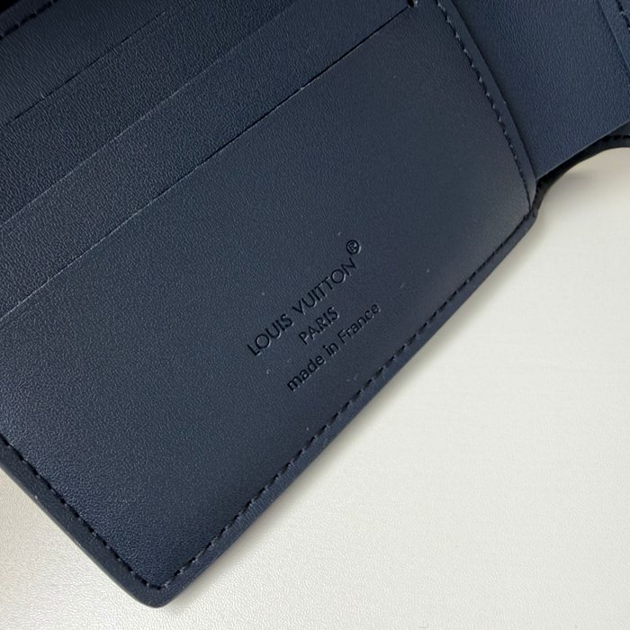LOUIS VUITTON M25983 マルチプル短財布 LVエアログラム ブルー サイズ:5x9x1.5cm