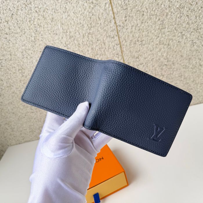 LOUIS VUITTON M25983 マルチプル短財布 LVエアログラム ブルー サイズ:5x9x1.5cm