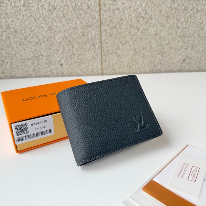 LOUIS VUITTON M25945 マルチプル短財布 LVエアログラム ブラック サイズ:5x9x1.5cm