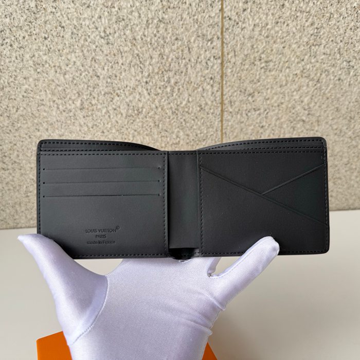 LOUIS VUITTON M25945 マルチプル短財布 LVエアログラム ブラック サイズ:5x9x1.5cm
