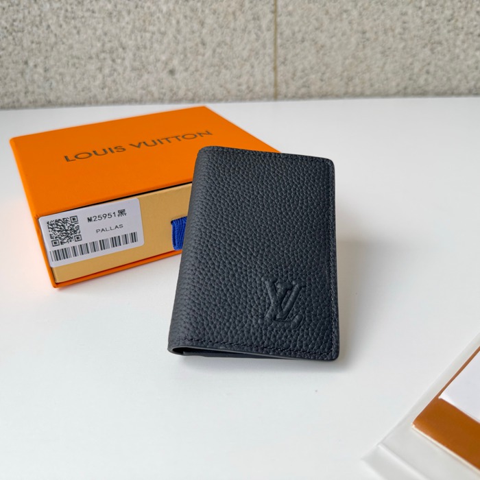 LOUIS VUITTON M25951 ポケットオーガナイザー LVエアログラム ブラック サイズ:8x11cm