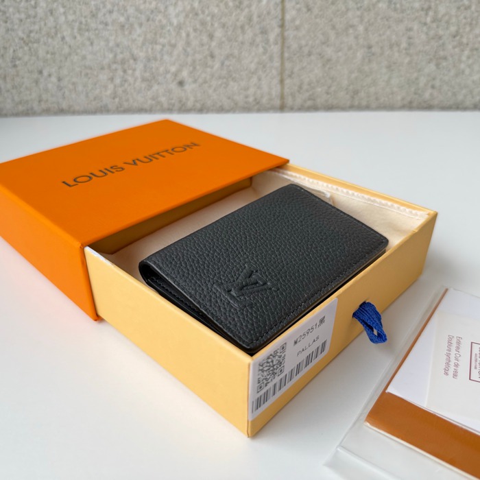 LOUIS VUITTON M25951 ポケットオーガナイザー LVエアログラム ブラック サイズ:8x11cm