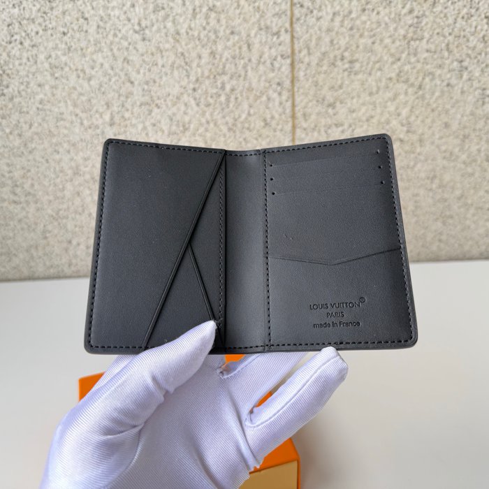 LOUIS VUITTON M25951 ポケットオーガナイザー LVエアログラム ブラック サイズ:8x11cm