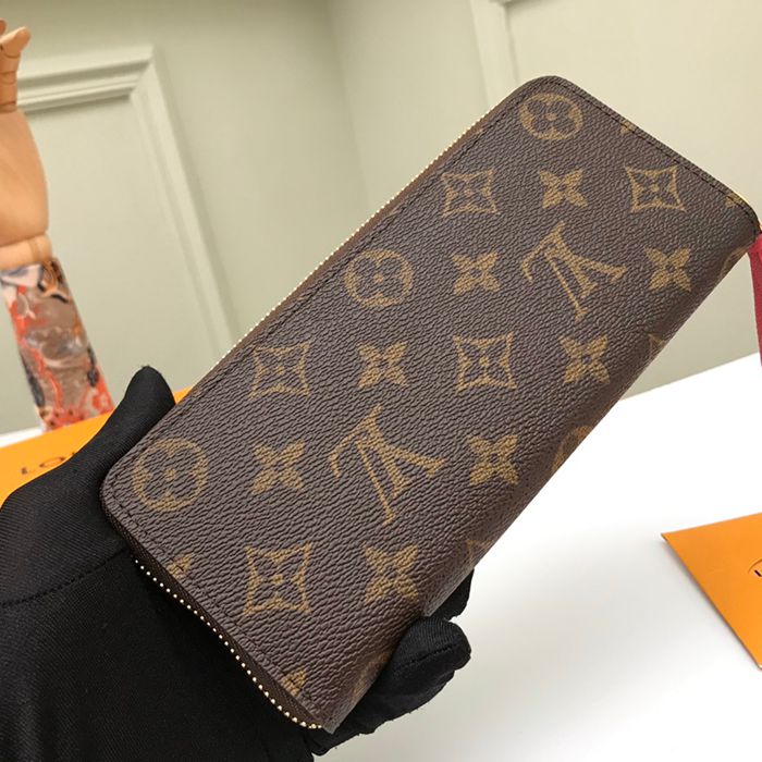 LOUIS VUITTON M60742 クレマンス長財布 モノグラム ピンク サイズ:19cm