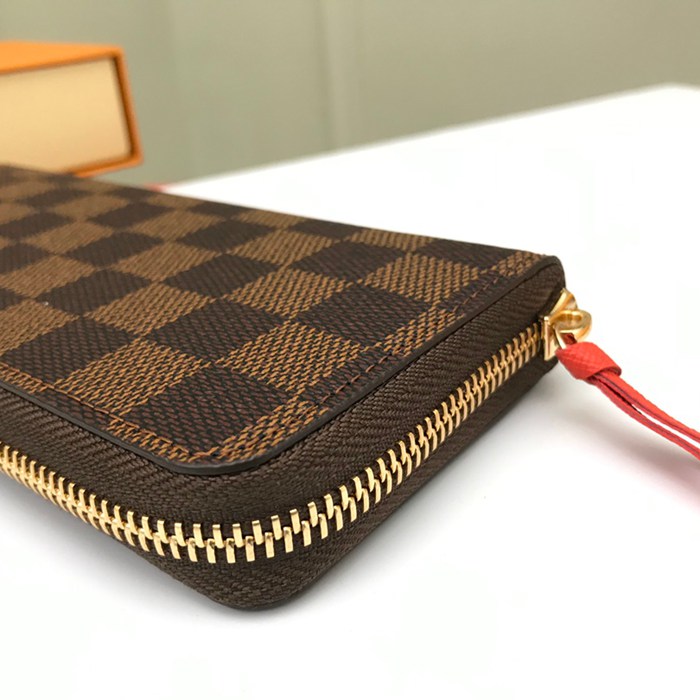 LOUIS VUITTON N60534 クレマンス長財布 モノグラム×レッド サイズ:19cm
