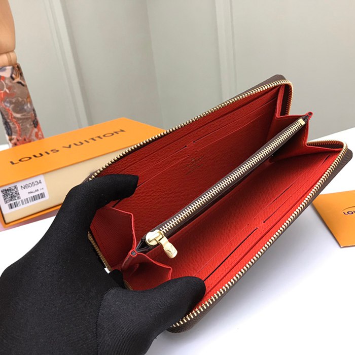 LOUIS VUITTON N60534 クレマンス長財布 モノグラム×レッド サイズ:19cm