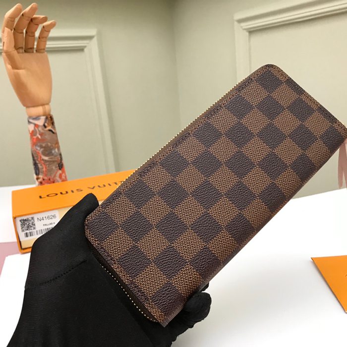 LOUIS VUITTON N41626 クレマンス長財布 モノグラム×ピンク サイズ:19cm