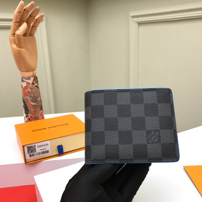 LOUIS VUITTON N64434 短財布 ダミエグラファイト サイズ:11.5cm LOUIS VUITTON N64434 短財布 ダミエグラファイト サイズ:11.5cm