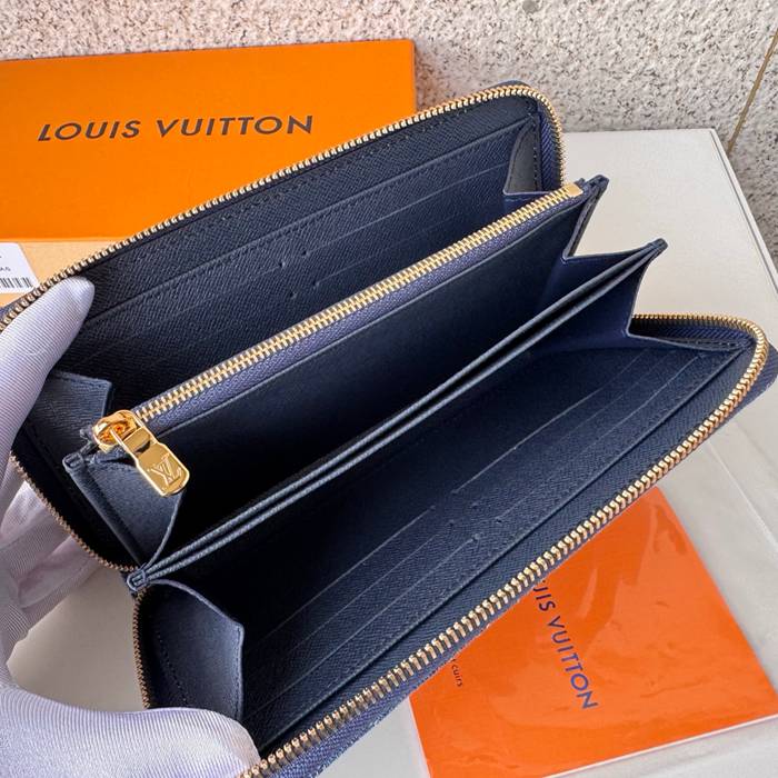 LOUIS VUITTON M82958 ジッピー長財布 モノグラムジャカードデニム ブルー サイズ:19.5x10.5x2.5cm