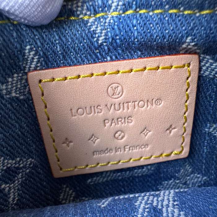 LOUIS VUITTON M82961 キーケース モノグラムジャカードデニム ブルー サイズ:12x7x1.5cm