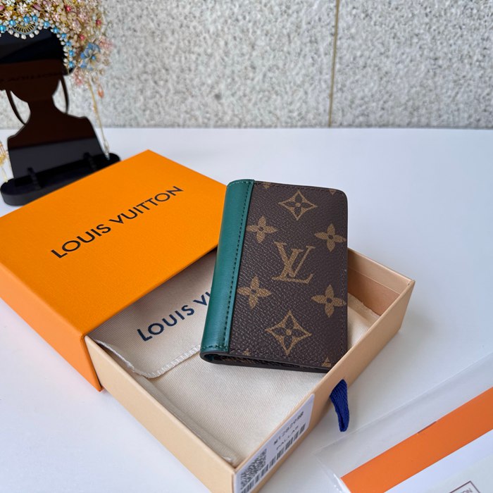 LOUIS VUITTON 12829 ポケットオーガナイザー モノグラムマッカーサー グリーン サイズ:7.5x11.1cm