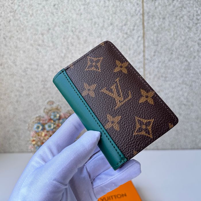 LOUIS VUITTON 12829 ポケットオーガナイザー モノグラムマッカーサー グリーン サイズ:7.5x11.1cm