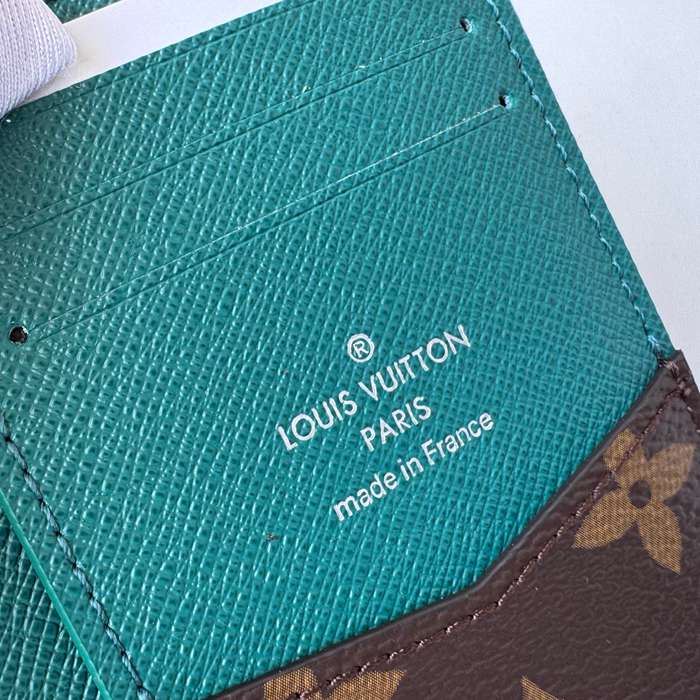 LOUIS VUITTON 12829 ポケットオーガナイザー モノグラムマッカーサー グリーン サイズ:7.5x11.1cm