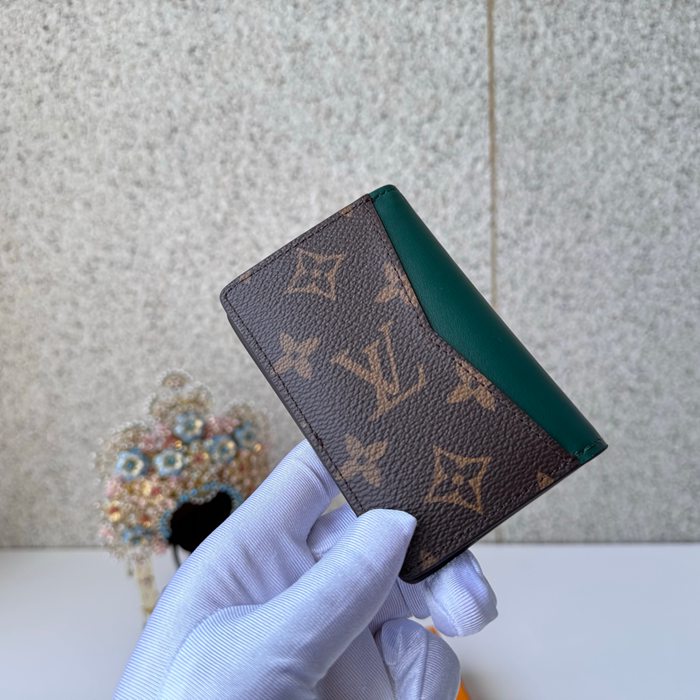 LOUIS VUITTON 12829 ポケットオーガナイザー モノグラムマッカーサー グリーン サイズ:7.5x11.1cm