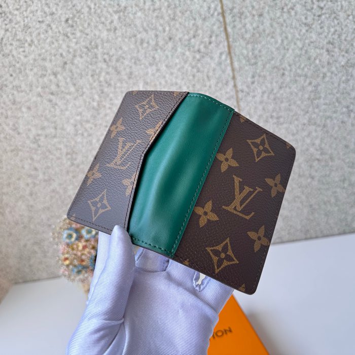 LOUIS VUITTON 12829 ポケットオーガナイザー モノグラムマッカーサー グリーン サイズ:7.5x11.1cm