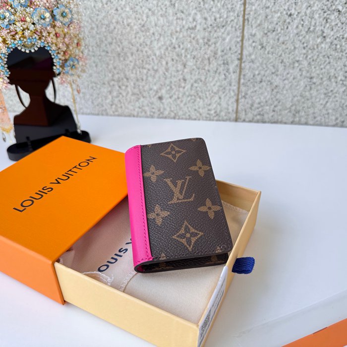 LOUIS VUITTON 12831 ポケットオーガナイザー モノグラムマッカーサー ピンク サイズ:7.5x11.1cm