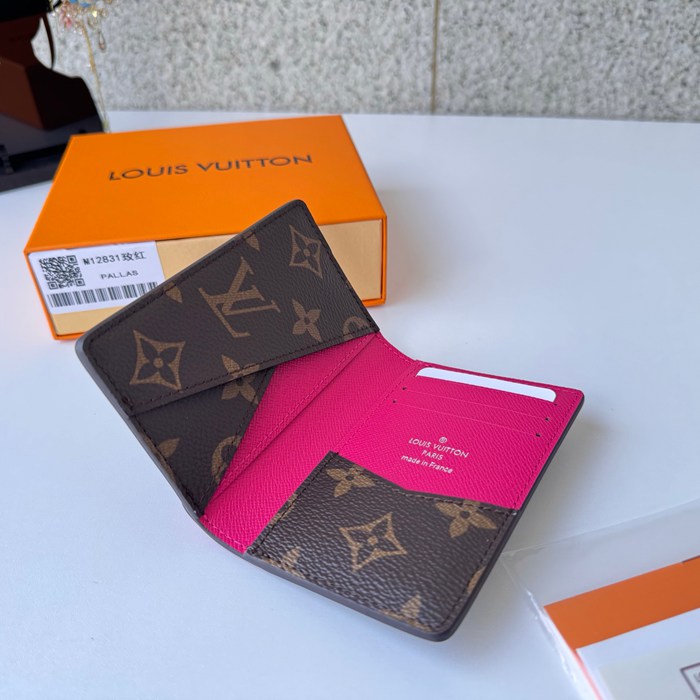 LOUIS VUITTON 12831 ポケットオーガナイザー モノグラムマッカーサー ピンク サイズ:7.5x11.1cm