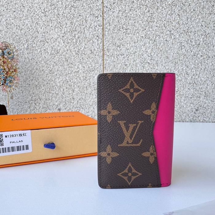 LOUIS VUITTON 12831 ポケットオーガナイザー モノグラムマッカーサー ピンク サイズ:7.5x11.1cm