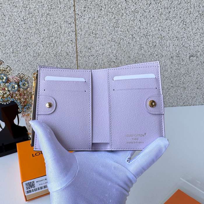 LOUIS VUITTON M25691 リサ財布 モノグラム ラベンダー サイズ:9x11.5x1.5cm