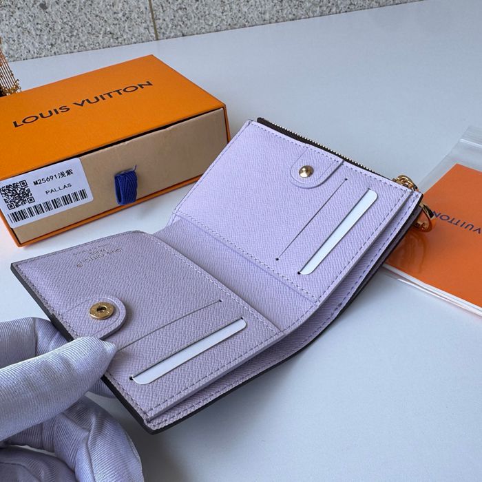 LOUIS VUITTON M25691 リサ財布 モノグラム ラベンダー サイズ:9x11.5x1.5cm