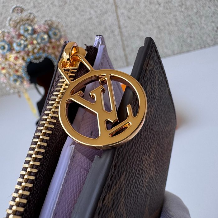 LOUIS VUITTON M25691 リサ財布 モノグラム ラベンダー サイズ:9x11.5x1.5cm